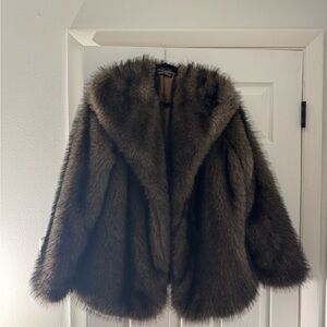 SHEIN Brown Teddy Jacket